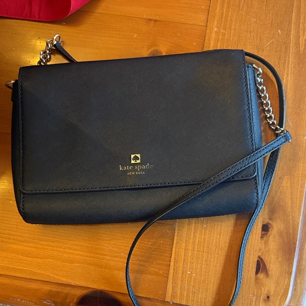 Kate Spade Black Crossbody Bag with Chain Strap